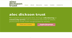 Desktop Screenshot of alecdicksontrust.org.uk