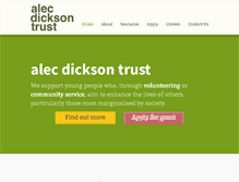 Tablet Screenshot of alecdicksontrust.org.uk